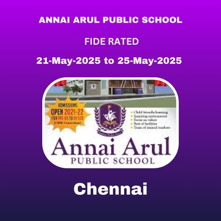 ANNAI ARUL PUBLIC SCHOOL'S - 1ST INTERNATIONAL FIDE RATING CHESS TOURNAMENT 2025