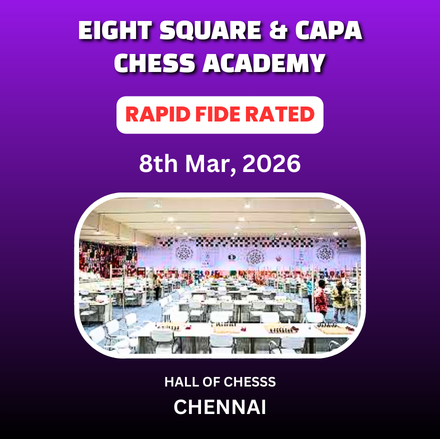 ⭐EIGHT SQUARE & CAPA CHESS ACADEMY⭐INTERNATIONAL RAPID FIDE RATED OPEN CHESS TOURNAMENT 2026