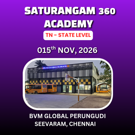 ⭐SATURANGAM 360 ACADEMY ⭐4TH TAMIL NADU STATE LEVEL CHILDREN’S & OPEN CHESS TOURNAMENT